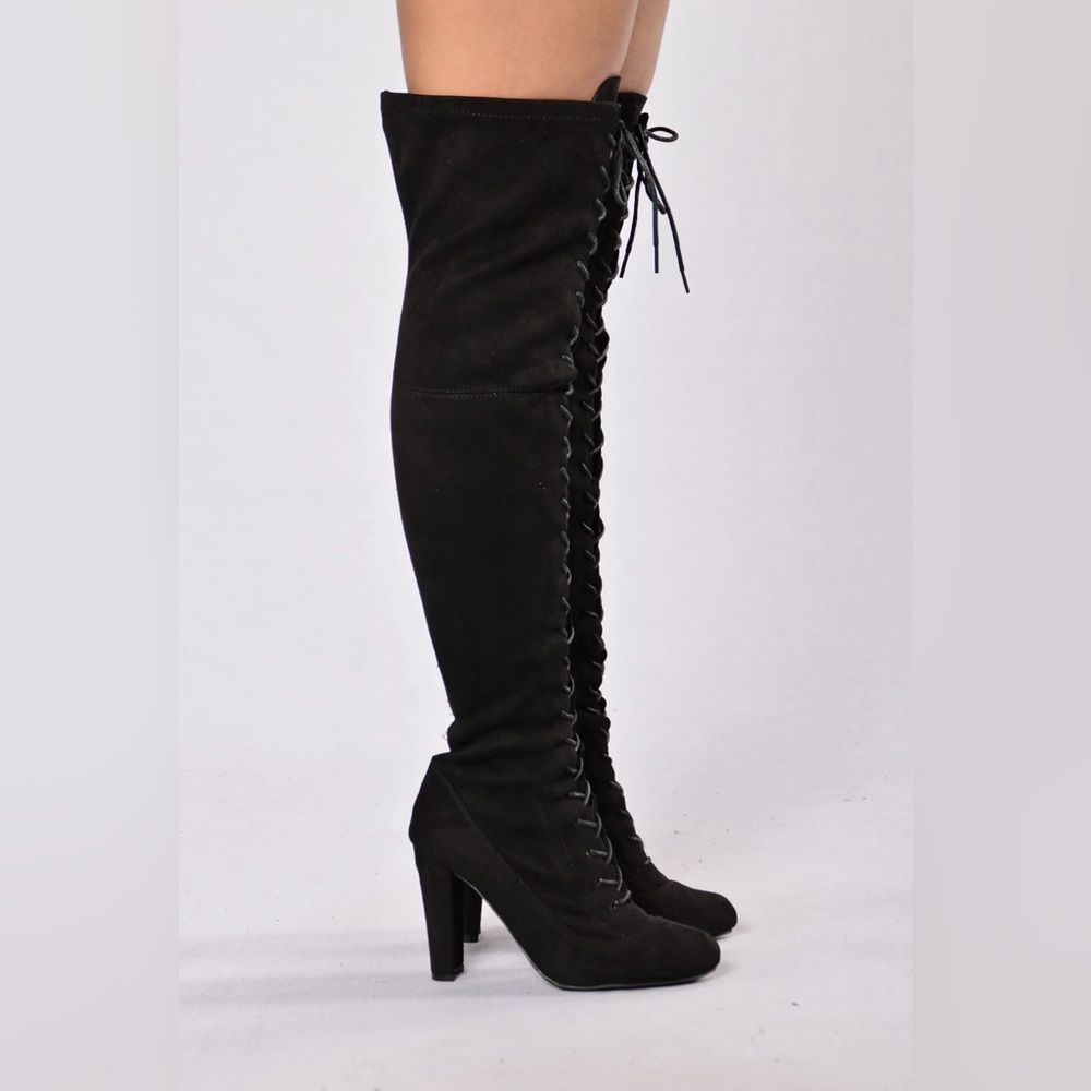 FASHION NOVA Love Me Long Time Boot Black - Picture 3 of 6